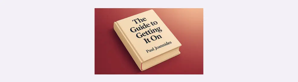 libro con copertina del the guide to getting it on per recensione